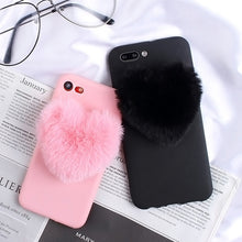 Load image into Gallery viewer, Furry Love Hearts Cute iPhone Phone Case