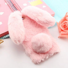 Load image into Gallery viewer, Rabbit Ears Fluffy Fur Plush iPhone Phone Case