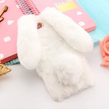Load image into Gallery viewer, Rabbit Ears Fluffy Fur Plush iPhone Phone Case