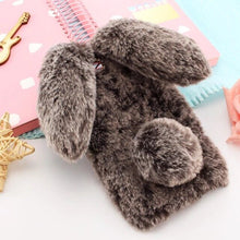 Load image into Gallery viewer, Rabbit Ears Fluffy Fur Plush iPhone Phone Case