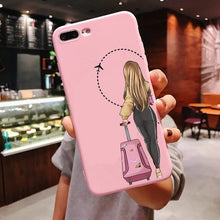Load image into Gallery viewer, Girls Best Friends Forever Pink Soft Silicone Phone Case iPhone