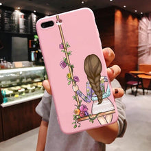 Load image into Gallery viewer, Girls Best Friends Forever Pink Soft Silicone Phone Case iPhone