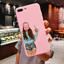 Load image into Gallery viewer, Girls Best Friends Forever Pink Soft Silicone Phone Case iPhone