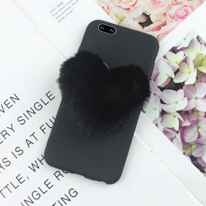 Furry Love Hearts Cute iPhone Phone Case