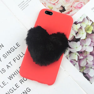 Furry Love Hearts Cute iPhone Phone Case