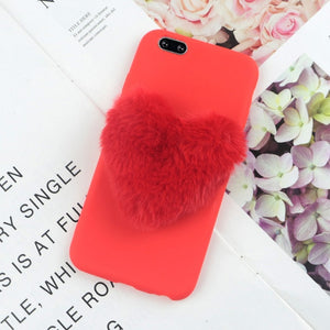 Furry Love Hearts Cute iPhone Phone Case