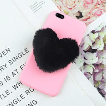 Load image into Gallery viewer, Furry Love Hearts Cute iPhone Phone Case
