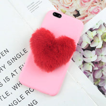 Load image into Gallery viewer, Furry Love Hearts Cute iPhone Phone Case
