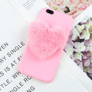 Furry Love Hearts Cute iPhone Phone Case