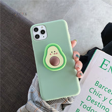 Load image into Gallery viewer, 3D Luxury Cute Cartoon Fruit Avocado Soft Silicone Phone Case
