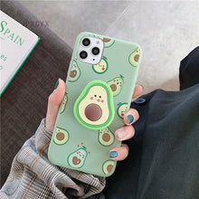 Load image into Gallery viewer, 3D Luxury Cute Cartoon Fruit Avocado Soft Silicone Phone Case
