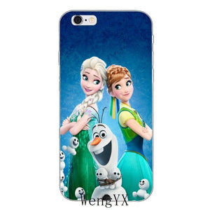 Elsa Princess Silicone Soft Phone Case For iPhone