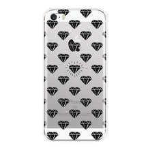 Load image into Gallery viewer, Diamond Black White Luxury iPhone Phone Case
