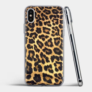 Tiger Leopard Printed Silicone Phone Case For iPhone