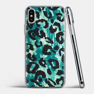 Tiger Leopard Printed Silicone Phone Case For iPhone