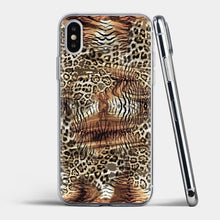 Load image into Gallery viewer, Tiger Leopard Printed Silicone Phone Case For iPhone
