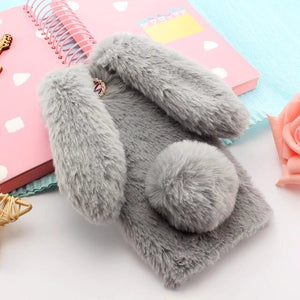 Rabbit Ears Fluffy Fur Plush  iPhone Phone Case