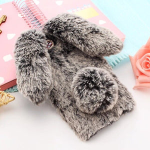 Rabbit Ears Fluffy Fur Plush  iPhone Phone Case