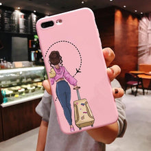 Load image into Gallery viewer, Girls Best Friends Forever Pink Soft Silicone Phone Case iPhone
